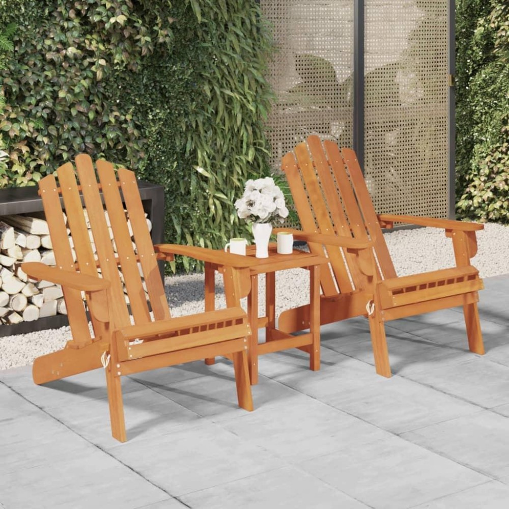 Vidaxl Patio Adirondack Chairs 2 Pcs Solid Wood Acacia