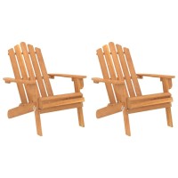 Vidaxl Patio Adirondack Chairs 2 Pcs Solid Wood Acacia