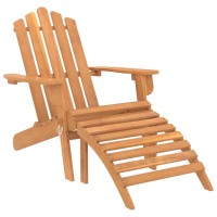 Vidaxl Patio Adirondack Chairs With Footrests 2 Pcs Solid Wood Acacia