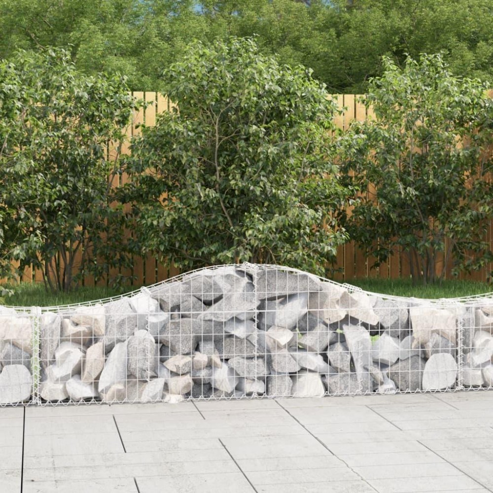 vidaXL Arched Gabion Baskets 3 pcs 78.7