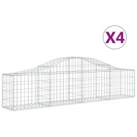 vidaXL Arched Gabion Baskets 4 pcs 78.7