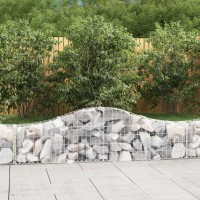 vidaXL Arched Gabion Baskets 8 pcs 78.7