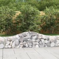 vidaXL Arched Gabion Baskets 9 pcs 78.7