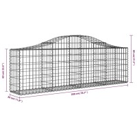 vidaXL Arched Gabion Baskets 2 pcs 78.7