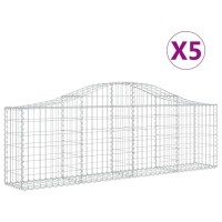 vidaXL Arched Gabion Baskets 5 pcs 78.7