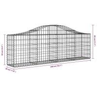 vidaXL Arched Gabion Baskets 5 pcs 78.7