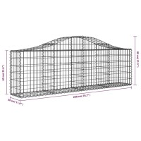 vidaXL Arched Gabion Baskets 9 pcs 78.7