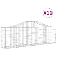 vidaXL Arched Gabion Baskets 11 pcs 78.7