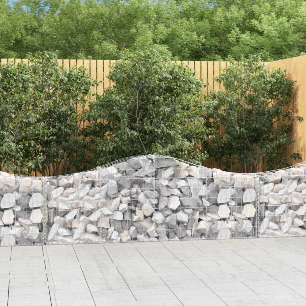 vidaXL Arched Gabion Baskets 20 pcs 78.7