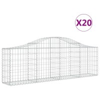 vidaXL Arched Gabion Baskets 20 pcs 78.7