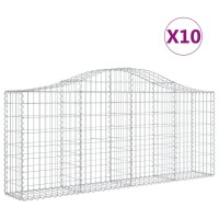 vidaXL Arched Gabion Baskets 10 pcs 78.7