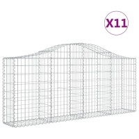 vidaXL Arched Gabion Baskets 11 pcs 78.7