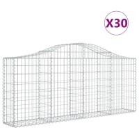 vidaXL Arched Gabion Baskets 30 pcs 78.7