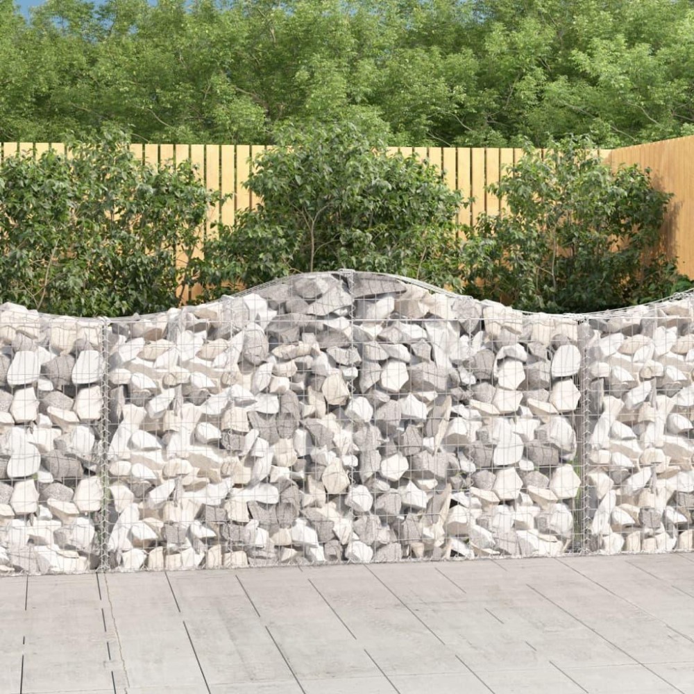 vidaXL Arched Gabion Baskets 4 pcs 78.7