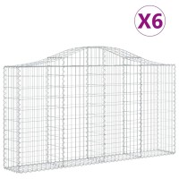 vidaXL Arched Gabion Baskets 6 pcs 78.7