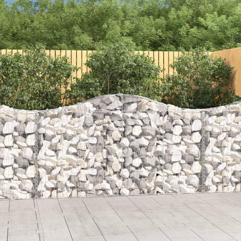 vidaXL Arched Gabion Baskets 9 pcs 78.7