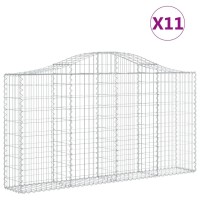 vidaXL Arched Gabion Baskets 11 pcs 78.7