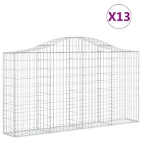 vidaXL Arched Gabion Baskets 13 pcs 78.7