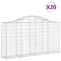 vidaXL Arched Gabion Baskets 20 pcs 78.7