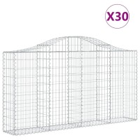 vidaXL Arched Gabion Baskets 30 pcs 78.7