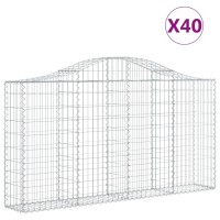 vidaXL Arched Gabion Baskets 40 pcs 78.7