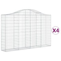 vidaXL Arched Gabion Baskets 4 pcs 78.7