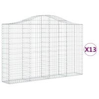 vidaXL Arched Gabion Baskets 13 pcs 78.7