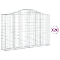 vidaXL Arched Gabion Baskets 20 pcs 78.7