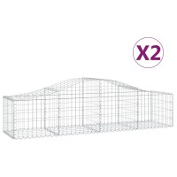 vidaXL Arched Gabion Baskets 2 pcs 78.7