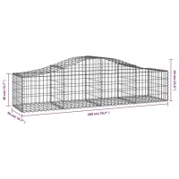 vidaXL Arched Gabion Baskets 2 pcs 78.7