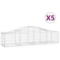 vidaXL Arched Gabion Baskets 5 pcs 78.7