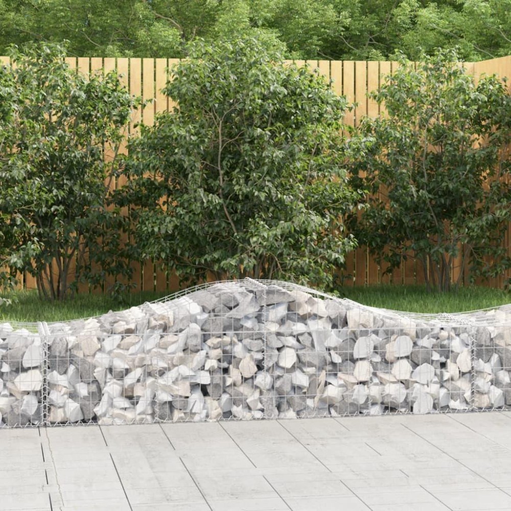 vidaXL Arched Gabion Baskets 7 pcs 78.7