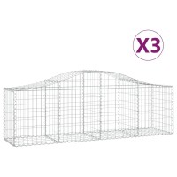 vidaXL Arched Gabion Baskets 3 pcs 78.7