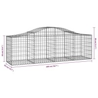 vidaXL Arched Gabion Baskets 6 pcs 78.7