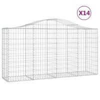 vidaXL Arched Gabion Baskets 14 pcs 78.7