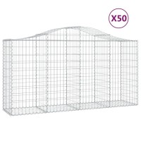 vidaXL Arched Gabion Baskets 50 pcs 78.7