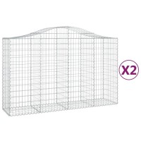 vidaXL Arched Gabion Baskets 2 pcs 78.7