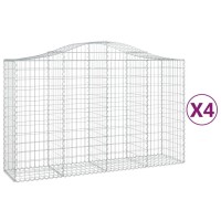 vidaXL Arched Gabion Baskets 4 pcs 78.7