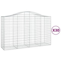 vidaXL Arched Gabion Baskets 30 pcs 78.7