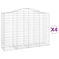 vidaXL Arched Gabion Baskets 4 pcs 78.7