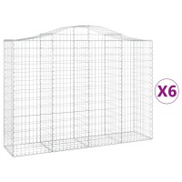 vidaXL Arched Gabion Baskets 6 pcs 78.7