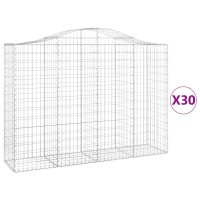 vidaXL Arched Gabion Baskets 30 pcs 78.7