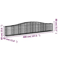 vidaXL Arched Gabion Baskets 7 pcs 157.5