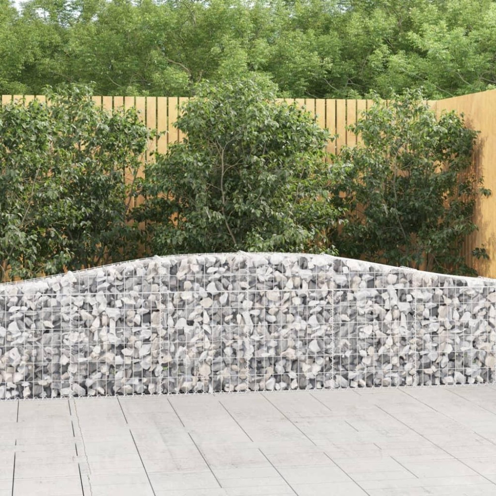 vidaXL Arched Gabion Baskets 8 pcs 157.5