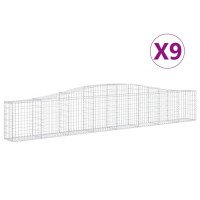 vidaXL Arched Gabion Baskets 9 pcs 157.5