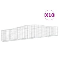 vidaXL Arched Gabion Baskets 10 pcs 157.5