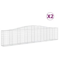 vidaXL Arched Gabion Baskets 2 pcs 157.5