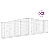 vidaXL Arched Gabion Baskets 2 pcs 157.5