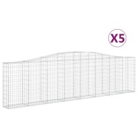 vidaXL Arched Gabion Baskets 5 pcs 157.5