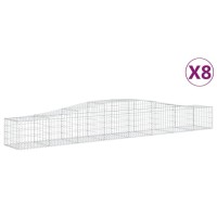 vidaXL Arched Gabion Baskets 8 pcs 157.5